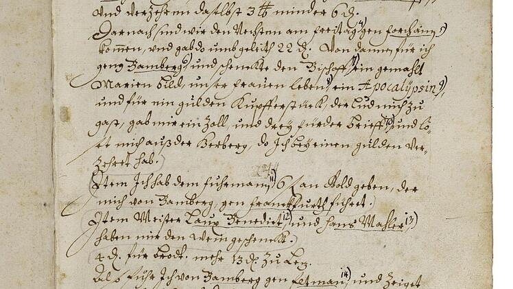 Tagebuch der niederländischen Reise von Dürer in einer Abschrift, die sich heute in der Staatsbibliothek Bamberg befindet.