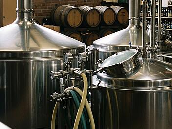 Braukessel in einer Brauerei