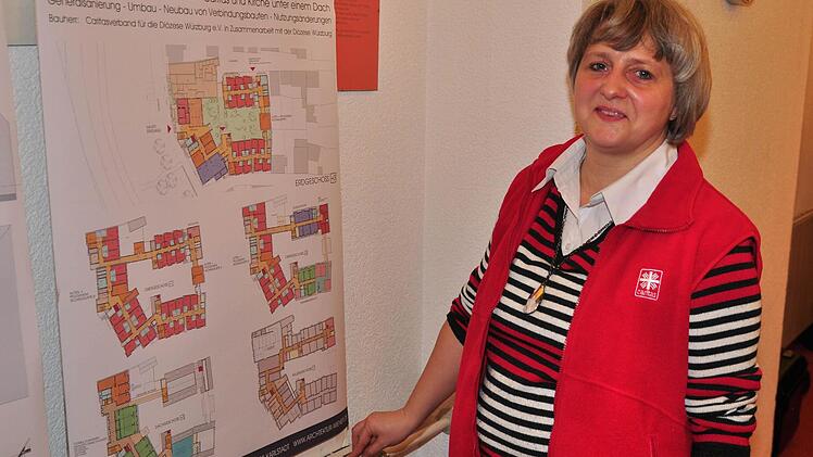 Heike Ehlert, Leiterin des Caritas Alten- und Pflegeheims St. Bruno Haßfurt, freut sich auf ein schöneres, helleres und modernes Haus.