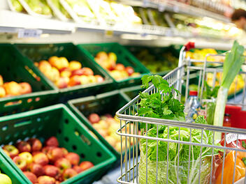 Obst und Gemüse im Supermarkt