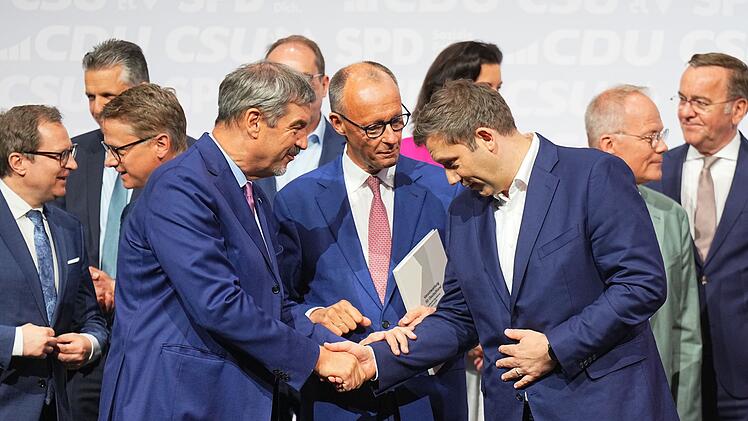 Unterzeichnung des Koalitionsvertrags von CDU, CSU und SPD