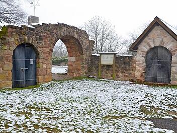 Die Gewölbe der Lauterburg sind durch Gittertüren für Menschen unzugänglich. Fledermäuse können aber hinein. Foto: Rainer Lutz