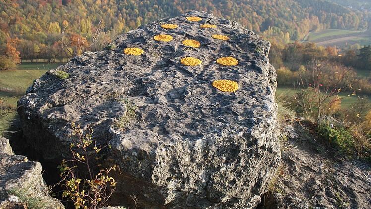 "Kultstätte" - auf einem Felsen des Staffelbergs über dem Löwenthal Foto: Hubert Kolling