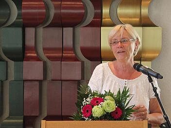Susanne Kastner am Donnerstag bei ihrer Abschiedsrede vor dem Kreistag des Landkreises Haßberge Foto: Andreas Lösch