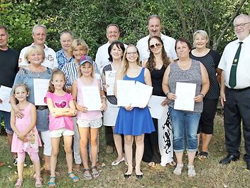 Die Ortsmeister im Schießen der Gemeinde Großheirath und Untersiemau Foto: Michael Stelzner