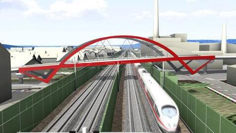 So soll die neue Piastenbrücke aussehen. Illustration: DB AG