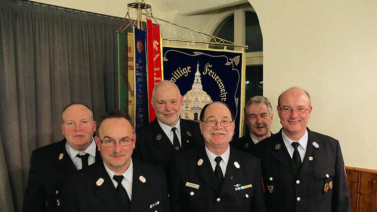 Das neue F&uuml;hrungsteam der Kulmbacher Feuerwehr. Foto: Adriane Lochner