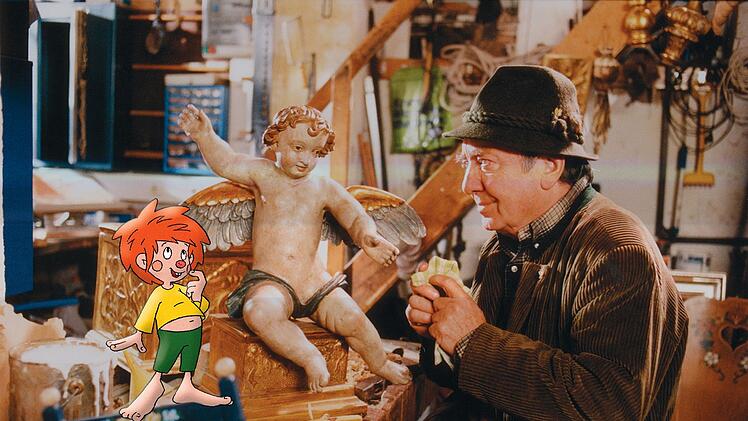 Pumuckl gab es auch im Kino: 1982 erschien "Meister Eder und sein Pumuckl", 1994 "Pumuckl und der blaue Klabauter" und 2003 "Pumuckl und sein Zirkusabenteuer" (Bild) mit Hans Clarin als Ferdinand Eder.