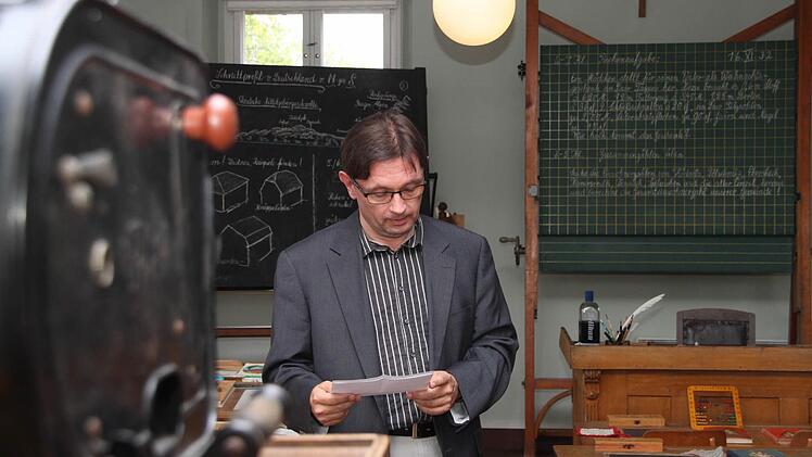 BR-Redaktionsleiter Alexander Müller diktierte den Übungstext.