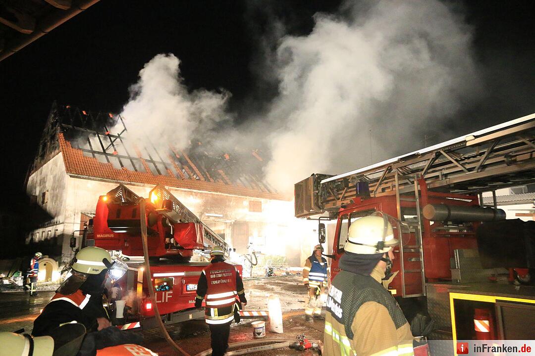 Scheunenbrand in Reundorf bei Lichtenfels