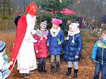 Olivia, Marcus, Anastasia und Johanna kommen mit ihren Eltern öfters in den Wildpark Klaushof.  Foto: Peter Rauch