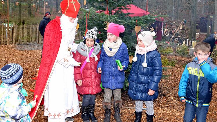Olivia, Marcus, Anastasia und Johanna kommen mit ihren Eltern öfters in den Wildpark Klaushof.  Foto: Peter Rauch