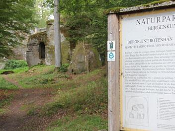 Die Ruine Rotenhan führt ins Mittelalter und die Erdgeschichte.Foto: Ralf Kestel