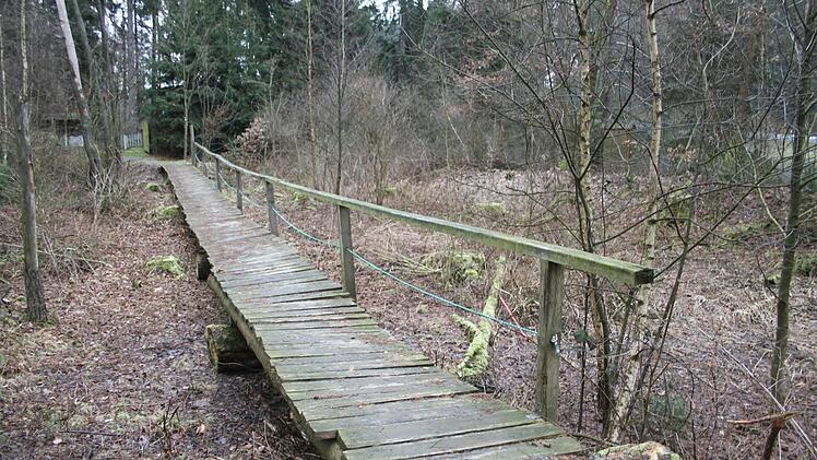 Auch der kleine Steg muss ständig instand gehalten und erneuert werden.