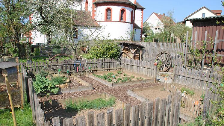 Ein kleiner Garten  ist im Begegnungsgarten an der Klostermauer angelegt worden. Hilmar Ruppert