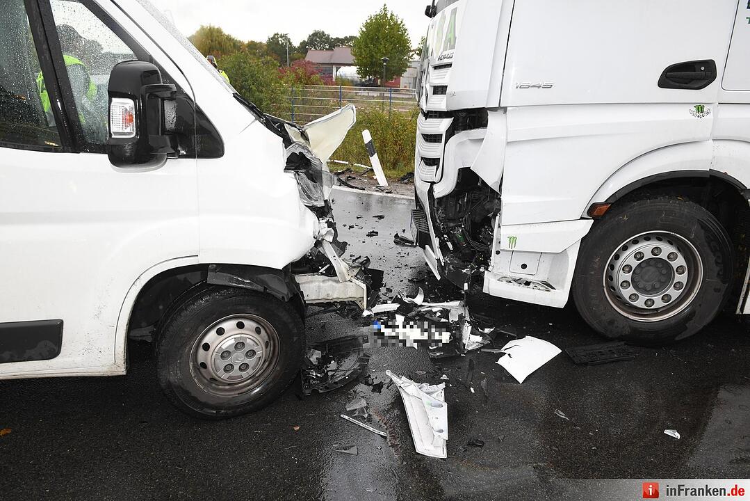 A70: Unfall an der Anschlussstelle Bamberg-Hafen