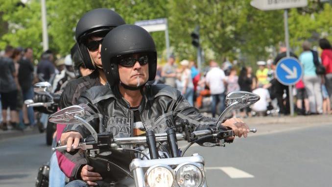Der Motorrad-Korso zur Sternfahrt 2018. Foto: Barbara Herbst