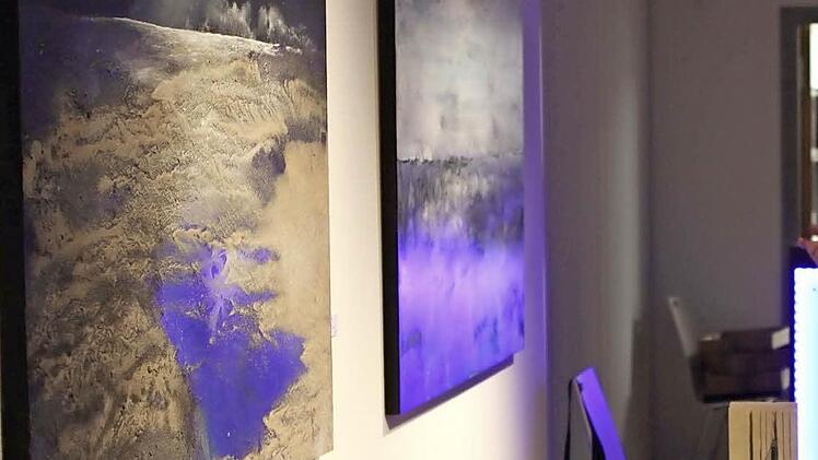 Die neue Ausstellung beim Kronacher Kunstverein lockte die Interessenten an. Foto: Michael Wunder