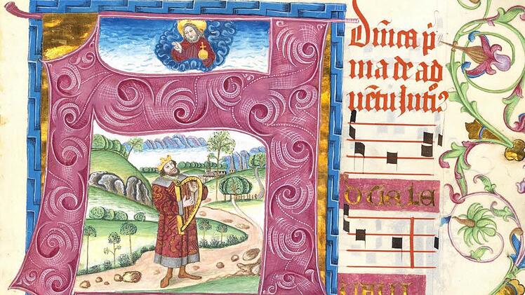 Frater Franziskus soll Maler, Schreiber und Buchbinder in einer Person gewesen sein. Hier ein Beispiel für seine Malkunst aus einem Gesangbuch von 1498. Foto: Staatsbibliothek Bamberg/Gerald Raab