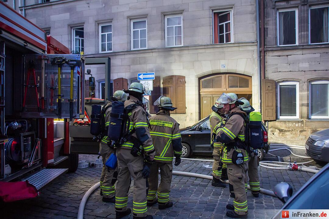Brand in Fürth mit acht Verletzten