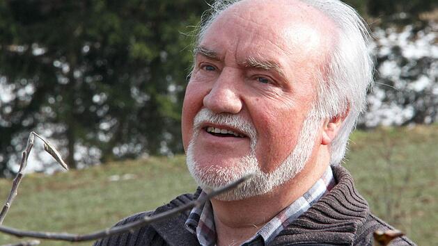 Jupp Schr&ouml;der in seinem GartenFoto: Archiv