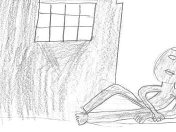 Das Thema der Veranstaltungsreihe ("H2O verbindet Kunst und Kultur") wird im Vortrag des Kunsthistorikers Matthias Liebel am heutigen 20. September um 19 Uhr im "Meeh&auml;usle" veranschaulicht. Das Bild stellt einen Wassermann dar. Foto: Matthias Liebel, gemalt von Asu