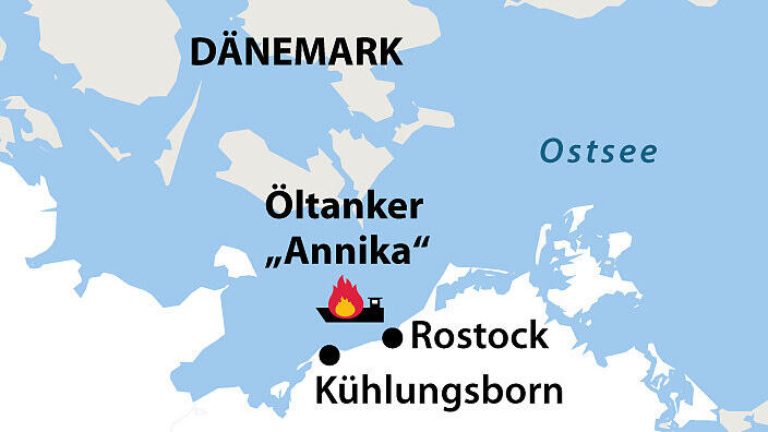 Feuer auf Öltanker Annika: Großeinsatz auf der Ostsee
