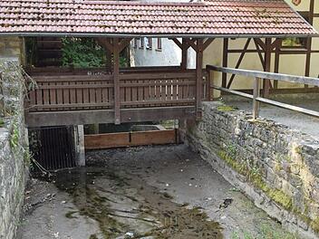 Im M&uuml;hlgraben ist kaum noch Wasser. Der Zustand ist laut Fachmeinung "kritisch".  Fotos: Martina Harasim