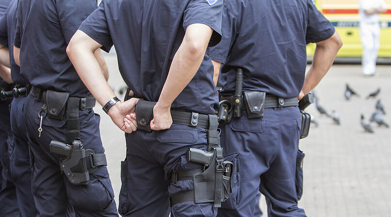 Polizei Beamte Holster Streife