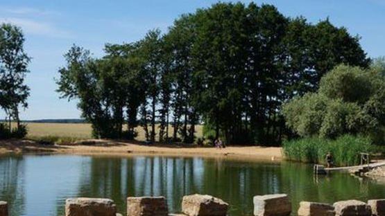 Der Badesee in Frensdorf wurde gesperrt. Grund waren mehrere Beschwerden über Erbrechen und Fieber. Foto: Landratsamt Bamberg