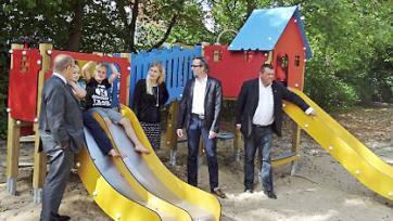 Nach der Siemens-Spende können Kinder rutschen.  Foto: privat