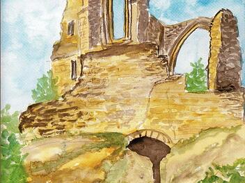 Die Ruine Altenstein aus der Sicht von Alfred Müller Repro: Beate Dahinten