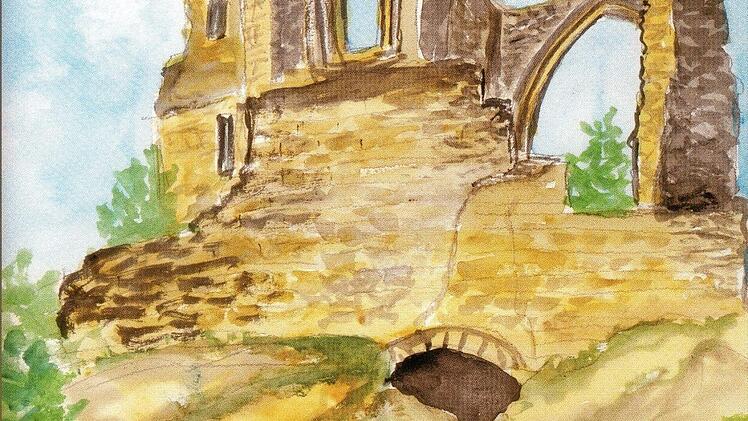 Die Ruine Altenstein aus der Sicht von Alfred Müller Repro: Beate Dahinten