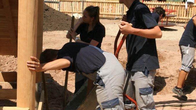 Der Spielplatz ist fast fertig. Foto: Werner Baier