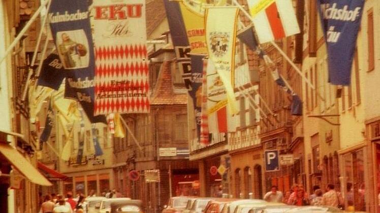 Kulmbach 1976 - Vorfreude aufs Bierfest. Foto: Helmut Günther