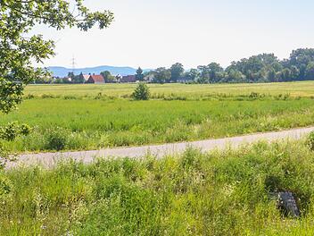 An der Kreisstraße 8 beim Kersbacher Kreisel soll das neue Baywa-Gelände entstehen.  Foto: Josef Hofbauer