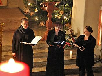 Das Vokalensemble Tri-Angel bei seinem Auftritt in der Laurentiuskirche. Foto: Katharina Mülle-Sanke