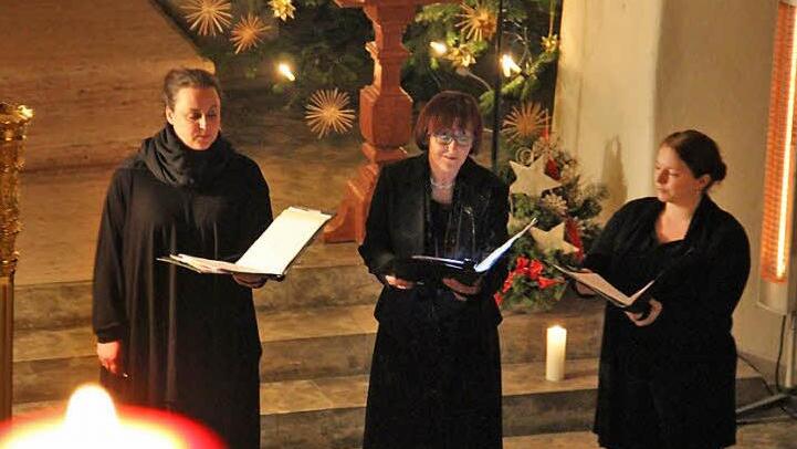 Das Vokalensemble Tri-Angel bei seinem Auftritt in der Laurentiuskirche. Foto: Katharina Mülle-Sanke