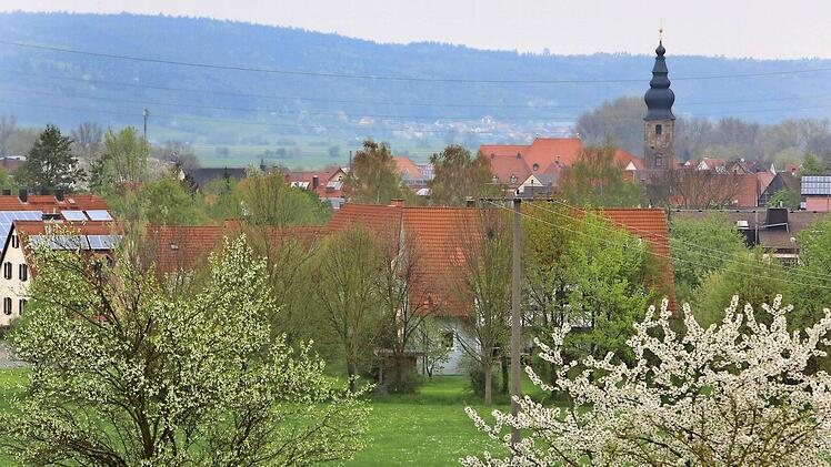 "Skyline" von Zapfendorf mit der Pfarrkirche St. Peter und Paul  Fotos: Barbara Herbst