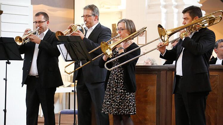 Der Posaunenchor gestaltete den Gottesdienst mit. Foto: Matthias Hoch