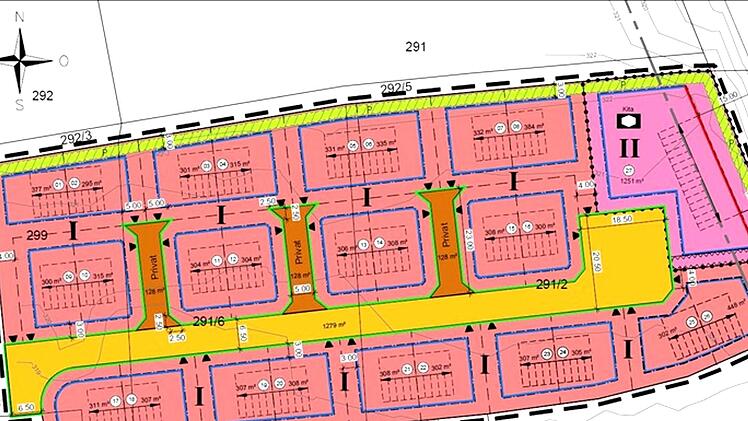 So sieht der Bebauungsplan Schlossberg aus.Richard Sänger