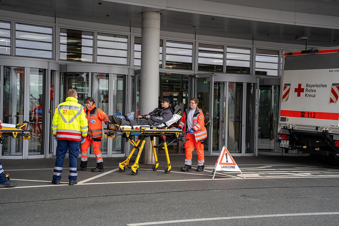 Großübung am Nürnberger Flughafen