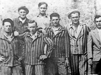 KZ-Häftlinge einige Wochen nach ihrer Befreiung in Pottenstein. Repros: Archiv Franze