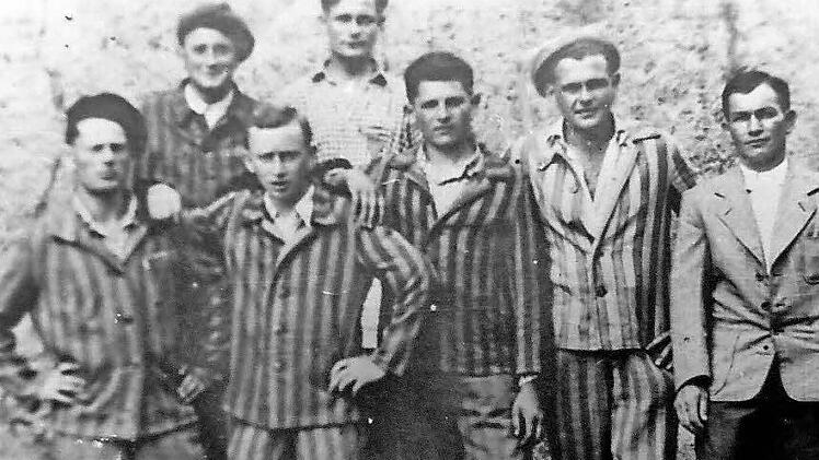 KZ-Häftlinge einige Wochen nach ihrer Befreiung in Pottenstein. Repros: Archiv Franze
