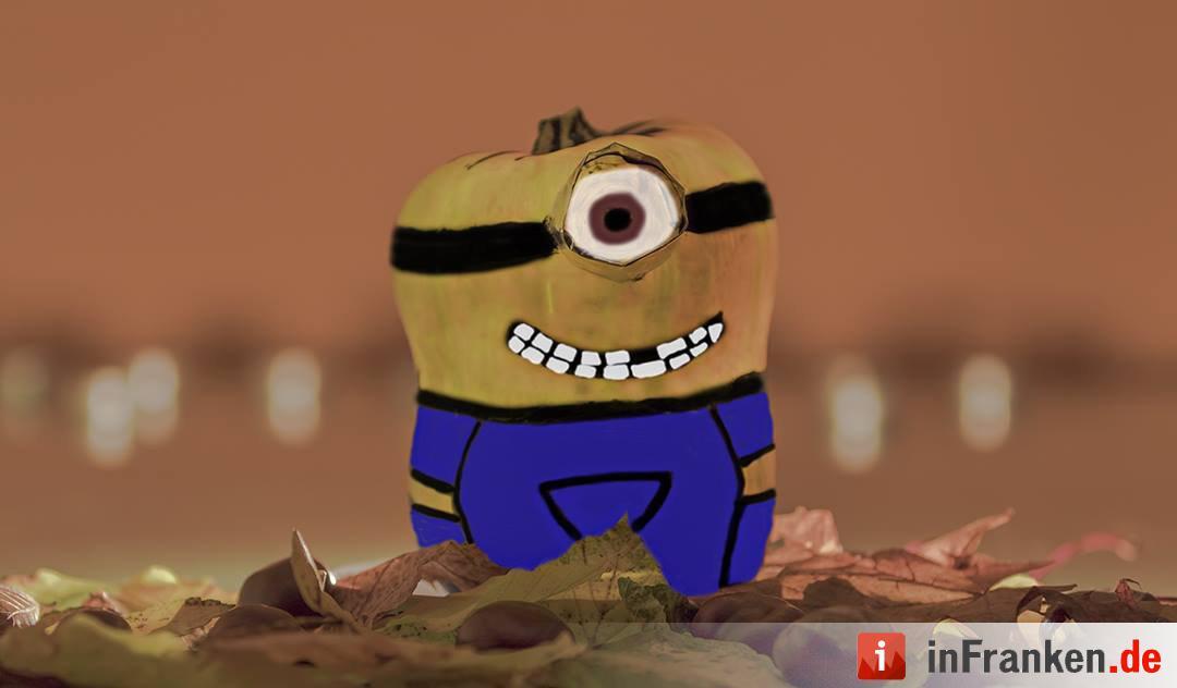 Minion Kürbis für Halloween