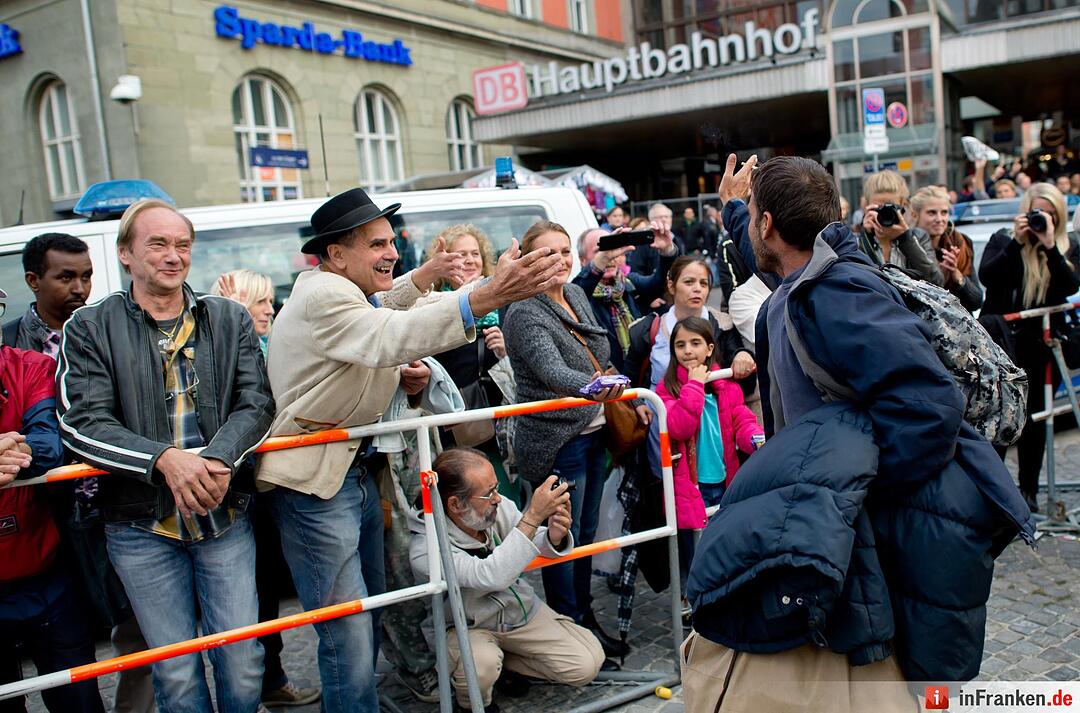 Ankunft von Flüchtlingen am Bahnhof München