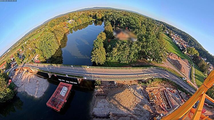 Bamberg: Wie geht der Neubau der Franz-Fischer-Br&uuml;cke voran? Webcam zeigt Baustellengeschehen