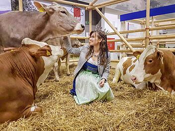 Sonja Wagner aus Wonsees war für zwei Jahre das Gesicht der bayerischen Milchwirtschaft. Unser Bild zeigt sie auf der Grünen Woche. Foto: VBM