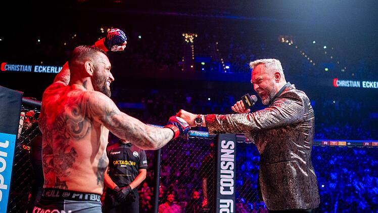 Gegner Christian Eckerlins (links) in Köln ist das kroatische MMA-Urgestein Ivica "Terror" Trušček, mit über 80 Profi-Fights eine lebende Legende des Käfigs. Dass erst ab 23.15 Uhr Kämpfe live im Free TV gezeigt werden, hat übrigens mit Jugendschutzgründen zu tun.