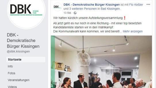 Auf Facebook informiert die DBK über ihre Nominierungsversammlung für die Stadtratswahl. Screenshot: Benedikt Borst
